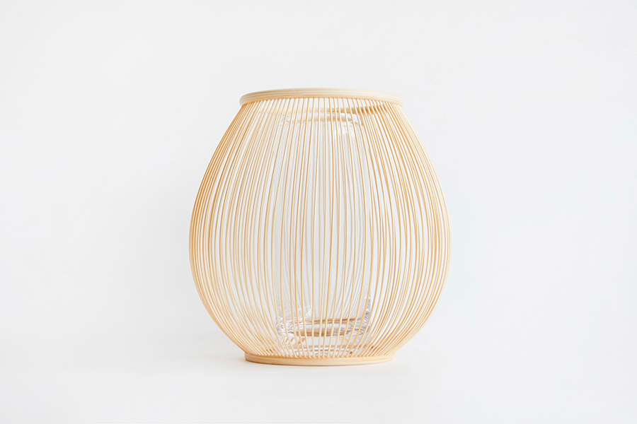 公長齋小菅-駿河千筋花蕾瓶 L