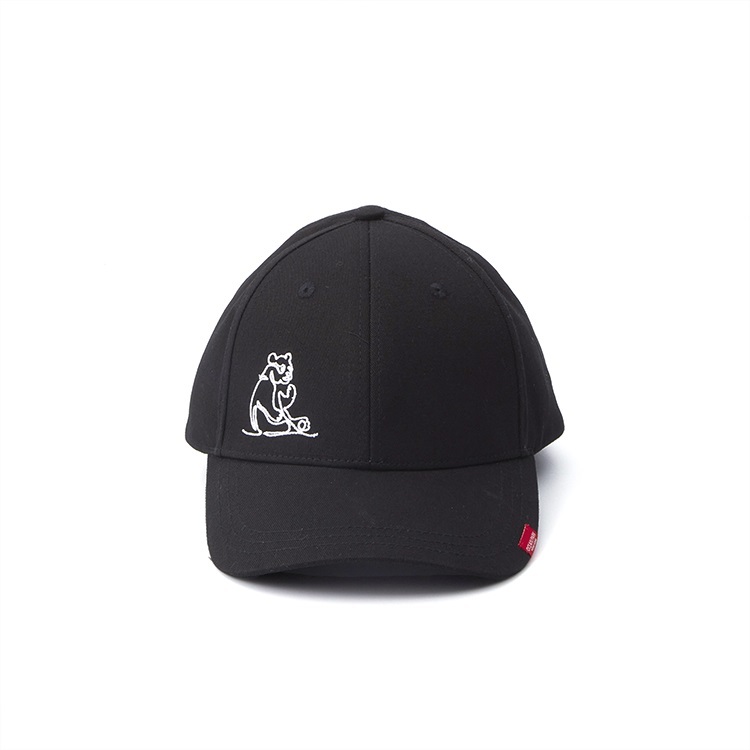 Outline Panda Graphic Cap - Adult (Black)