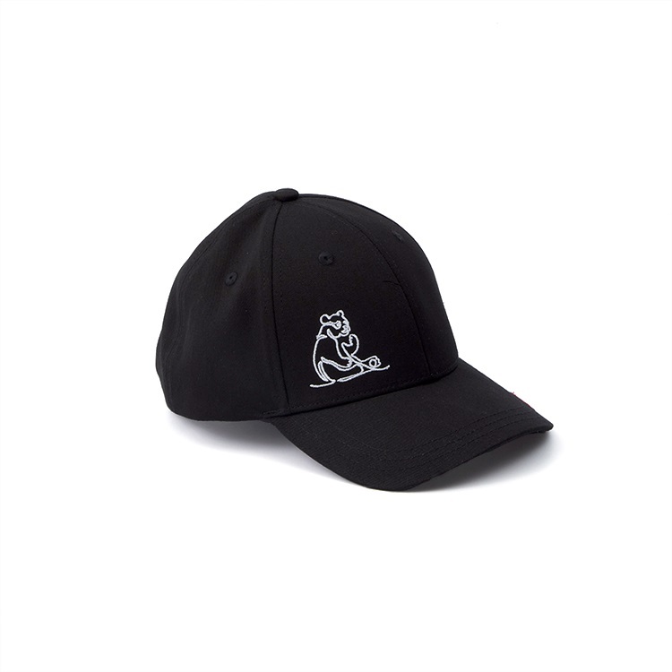 Outline Panda Graphic Cap - Adult (Black)