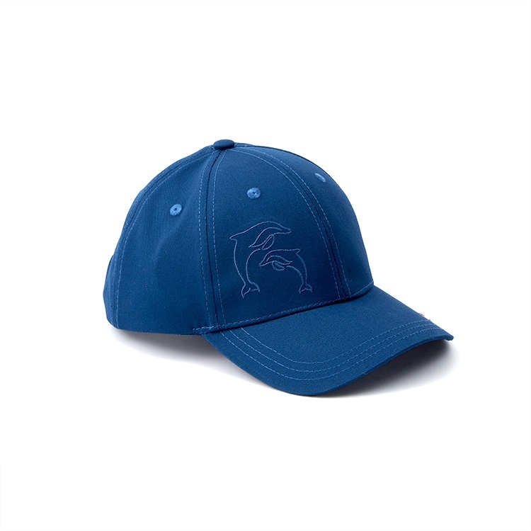 Outline Dolphin Graphic Cap - Adult (Blue)