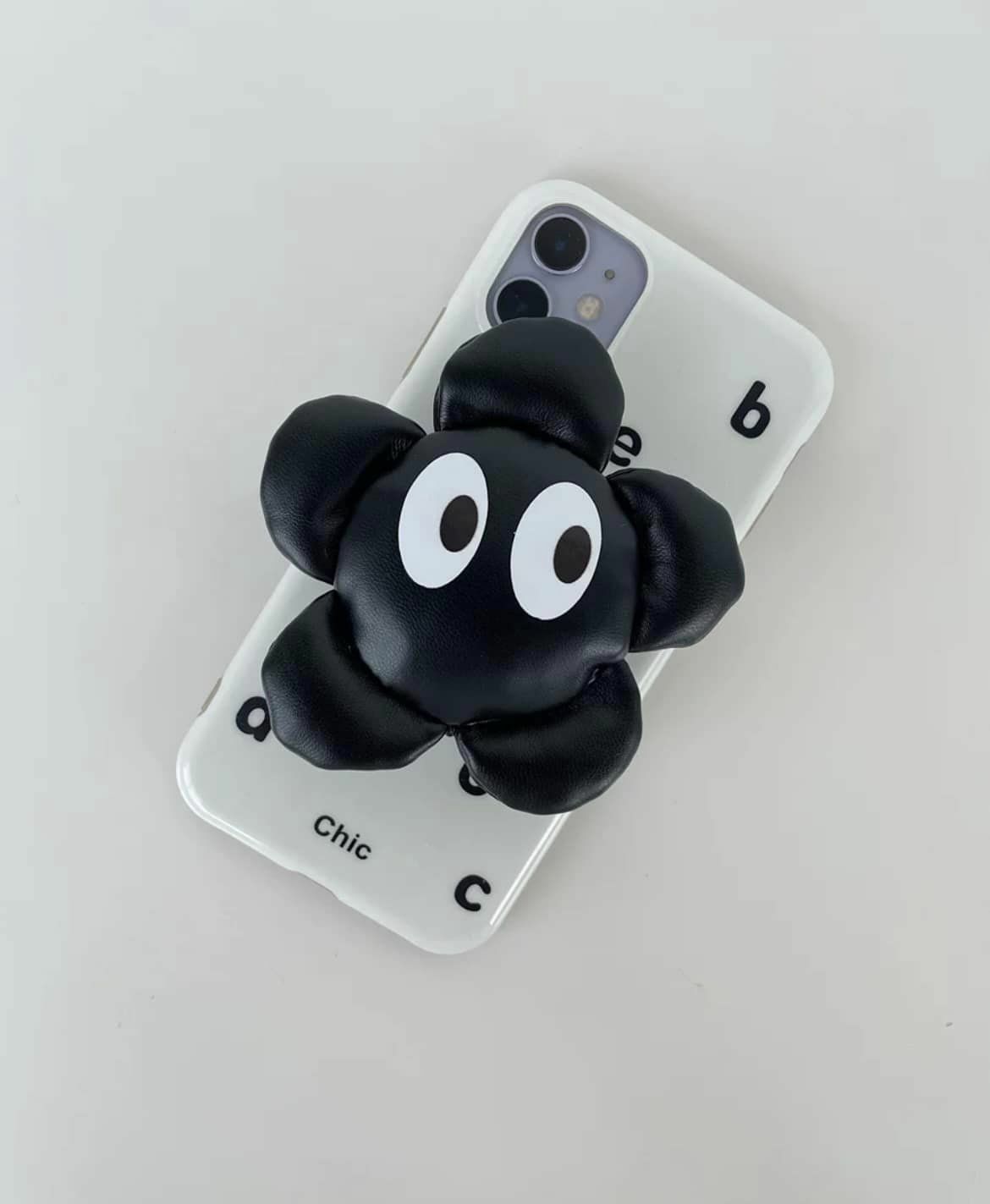 皮質花花手機支架