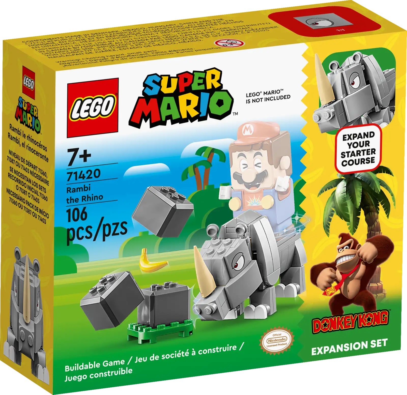 [飛米樂高積木專賣店] LEGO 71420 Mario-犀牛蘭比