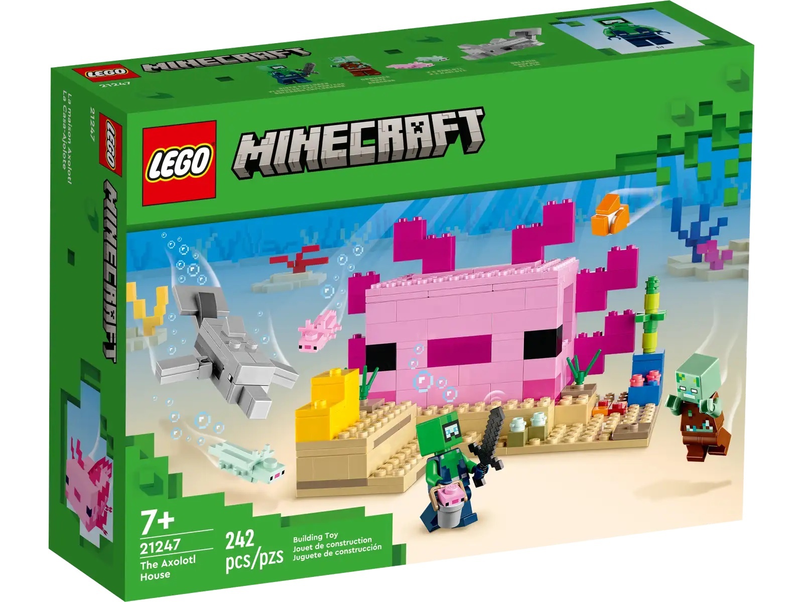 [飛米樂高積木專賣店] LEGO 21247 Minecraft-The Axolotl House