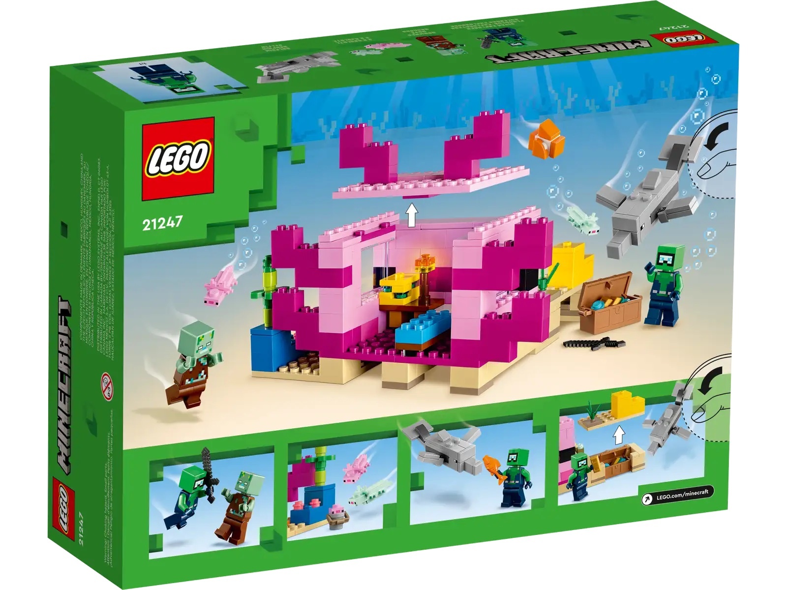 [飛米樂高積木專賣店] LEGO 21247 Minecraft-The Axolotl House