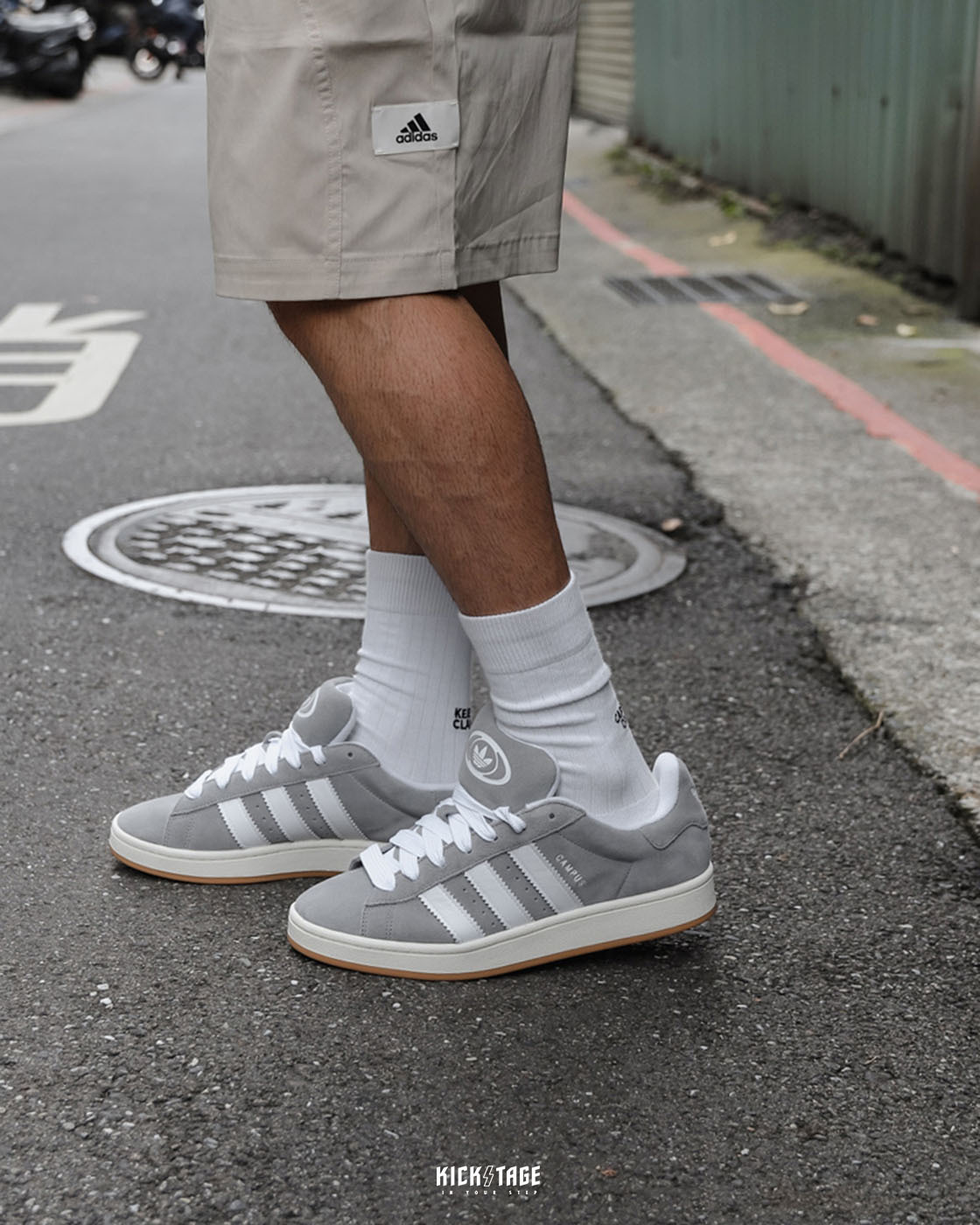 男女鞋 ADIDAS CAMPUS 00S 灰色 胖胖鞋舌 麂皮 焦糖奶油底 復古 休閒鞋 板鞋【HQ8707】