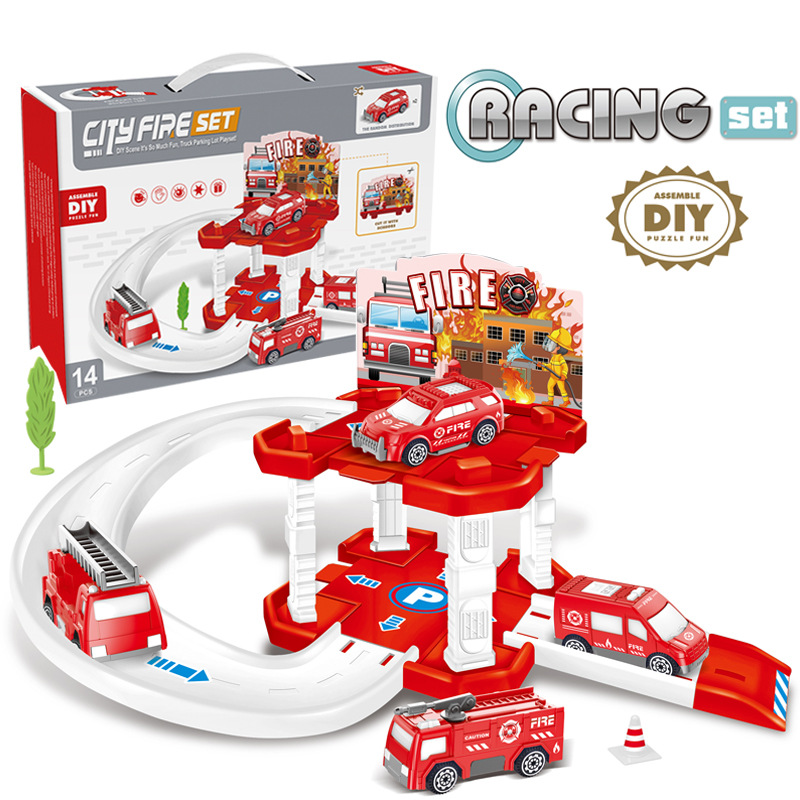 盒裝玩具彈射停車場玩具 P859