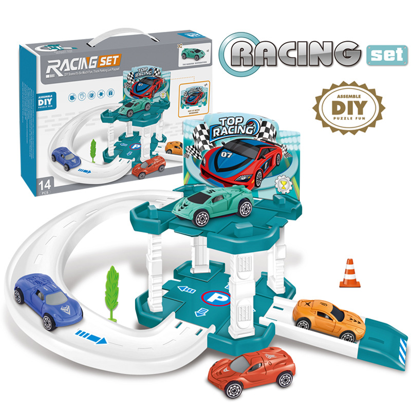 盒裝玩具彈射停車場玩具 P859