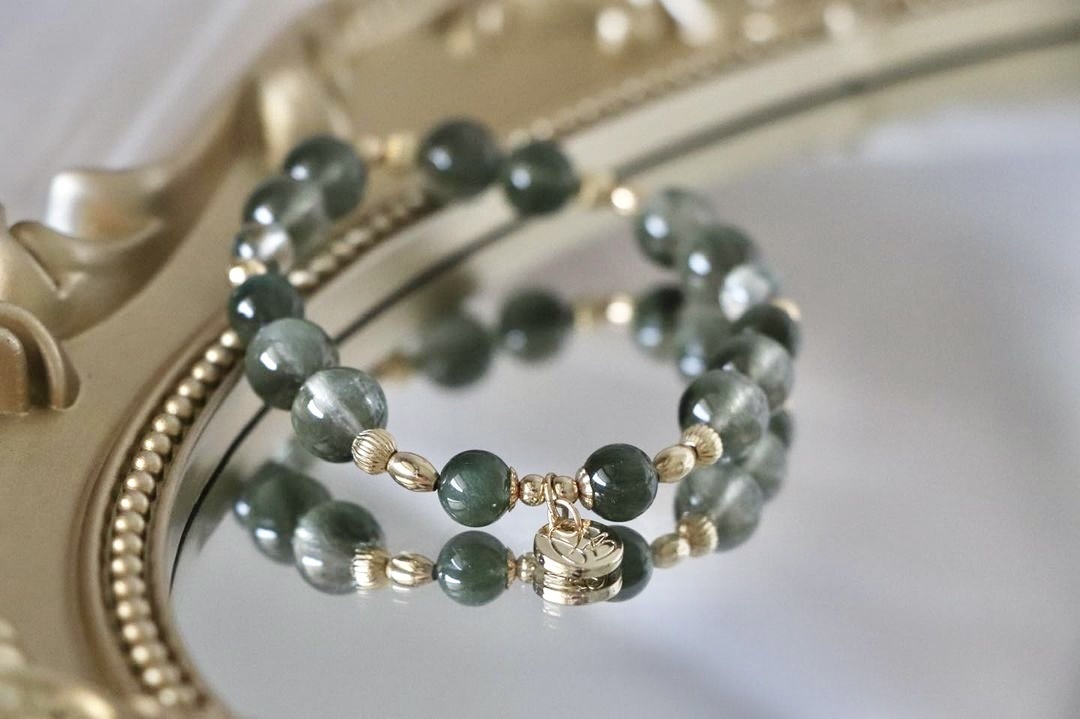 ☽◌*狄蜜特之眼/綠順髮晶 ．綠幽靈