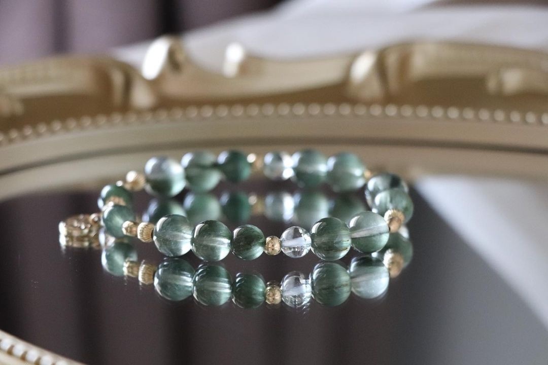 ☽◌*狄蜜特之眼/綠順髮晶 ．綠幽靈