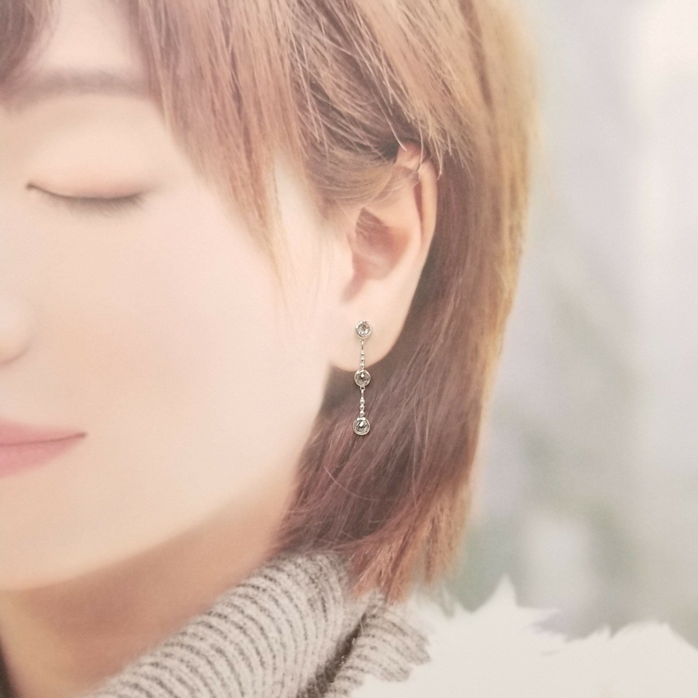 18K White Gold 1.06ct Diamond Earrings