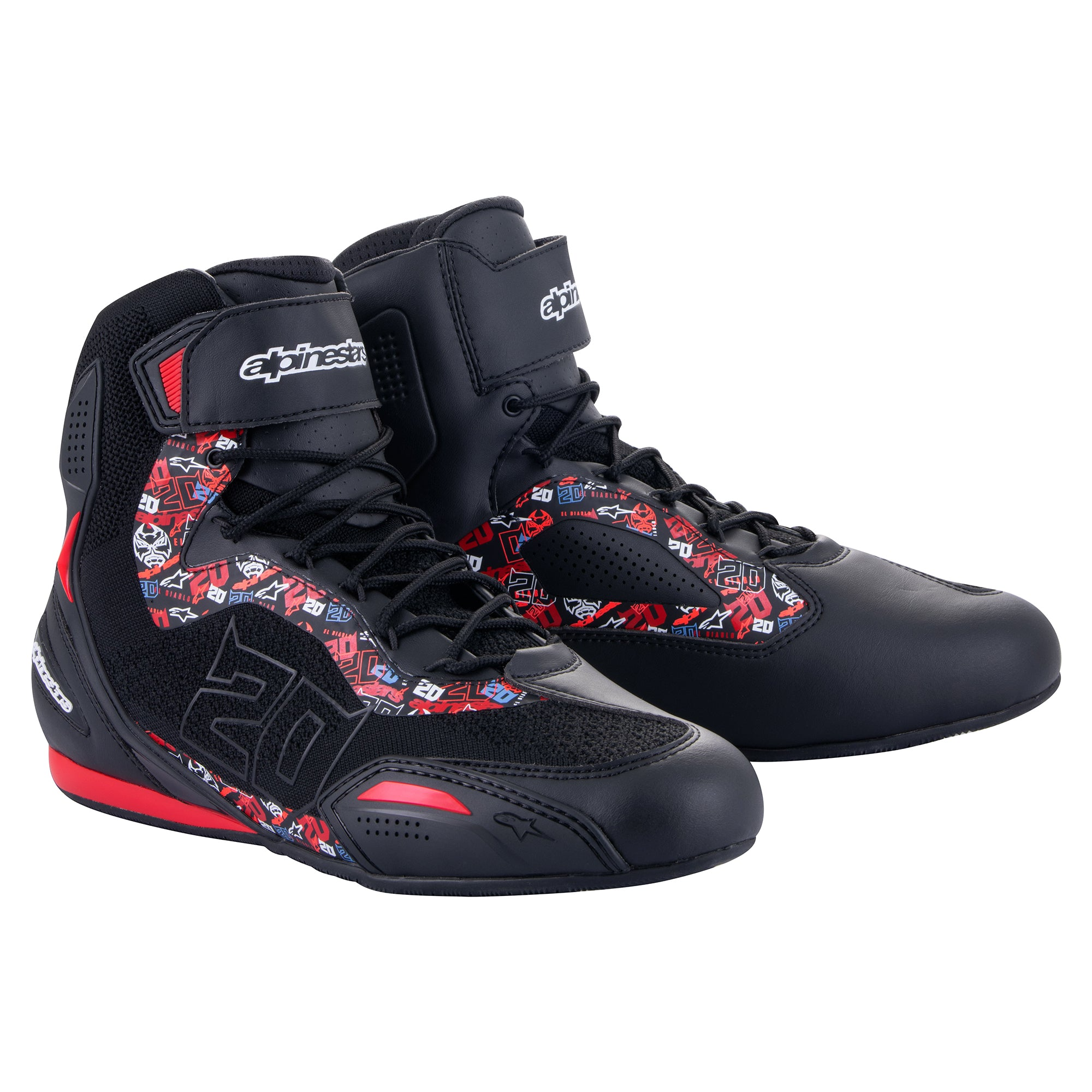 ALPINESTARS FQ20 FASTER-3 RIDEKNIT® SHOES 黑亮紅 車靴