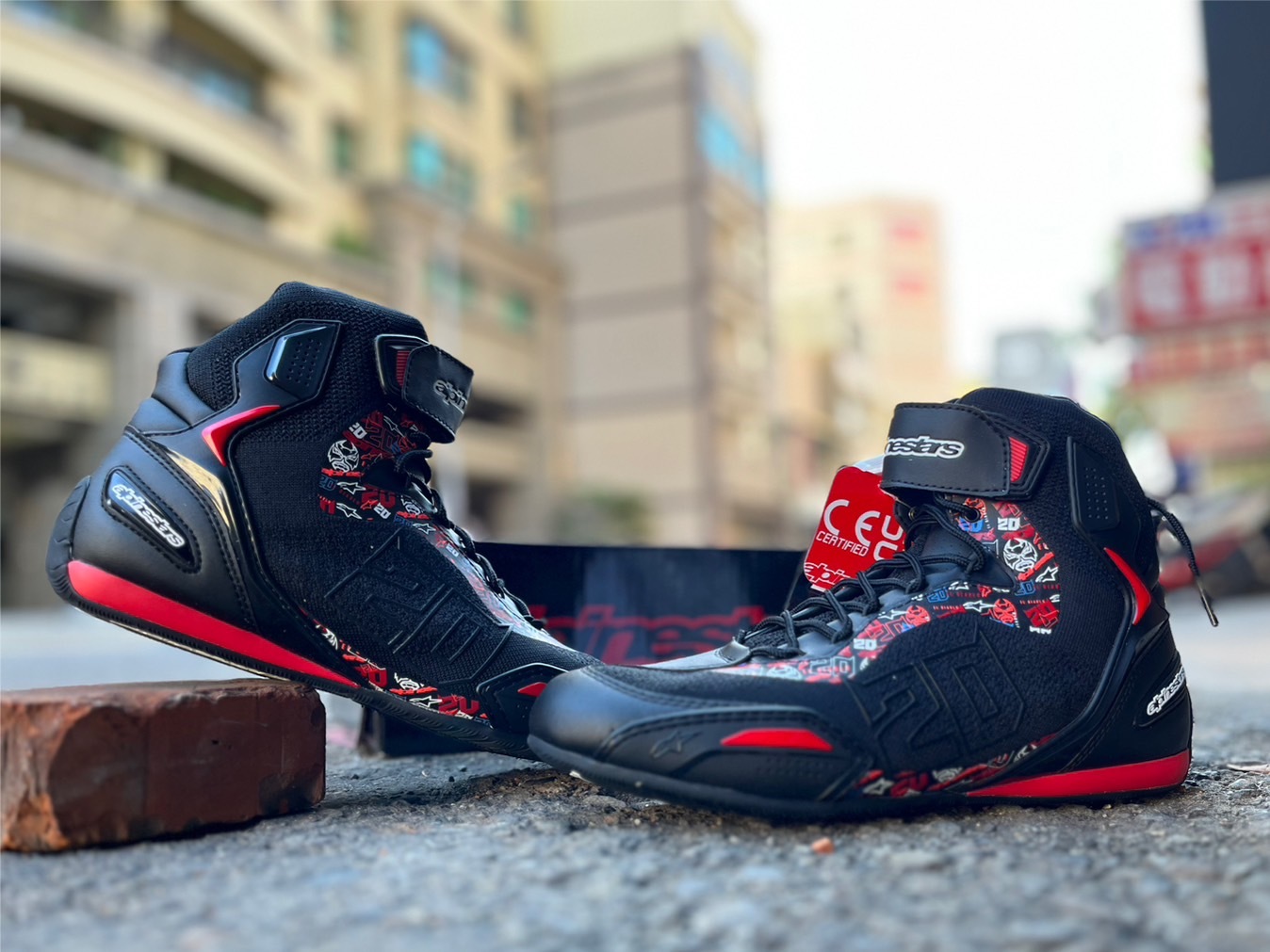 ALPINESTARS FQ20 FASTER-3 RIDEKNIT® SHOES 黑亮紅 車靴