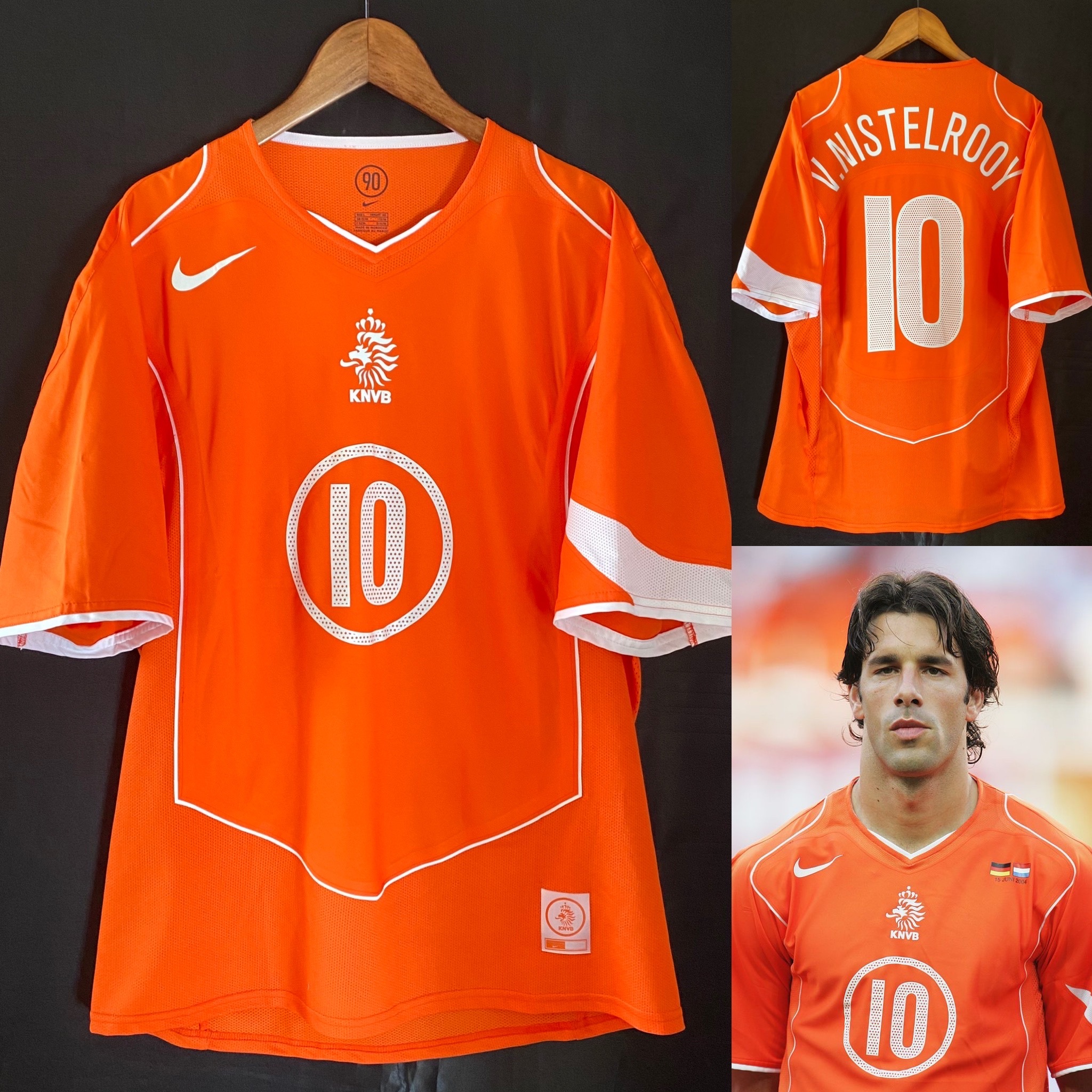 (球員版) 荷蘭 2004 Nike Code 7 主場球員版球衣 #10 V. NISTELROOY