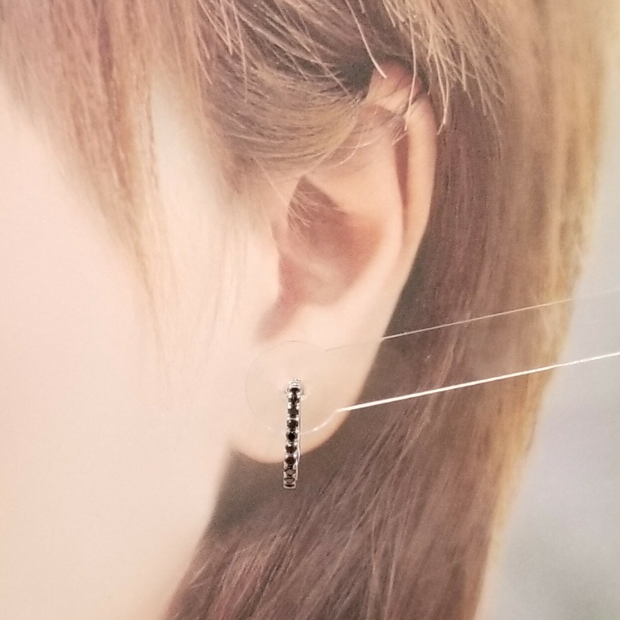 18K White Gold 0.41ct Black Diamond Earrings