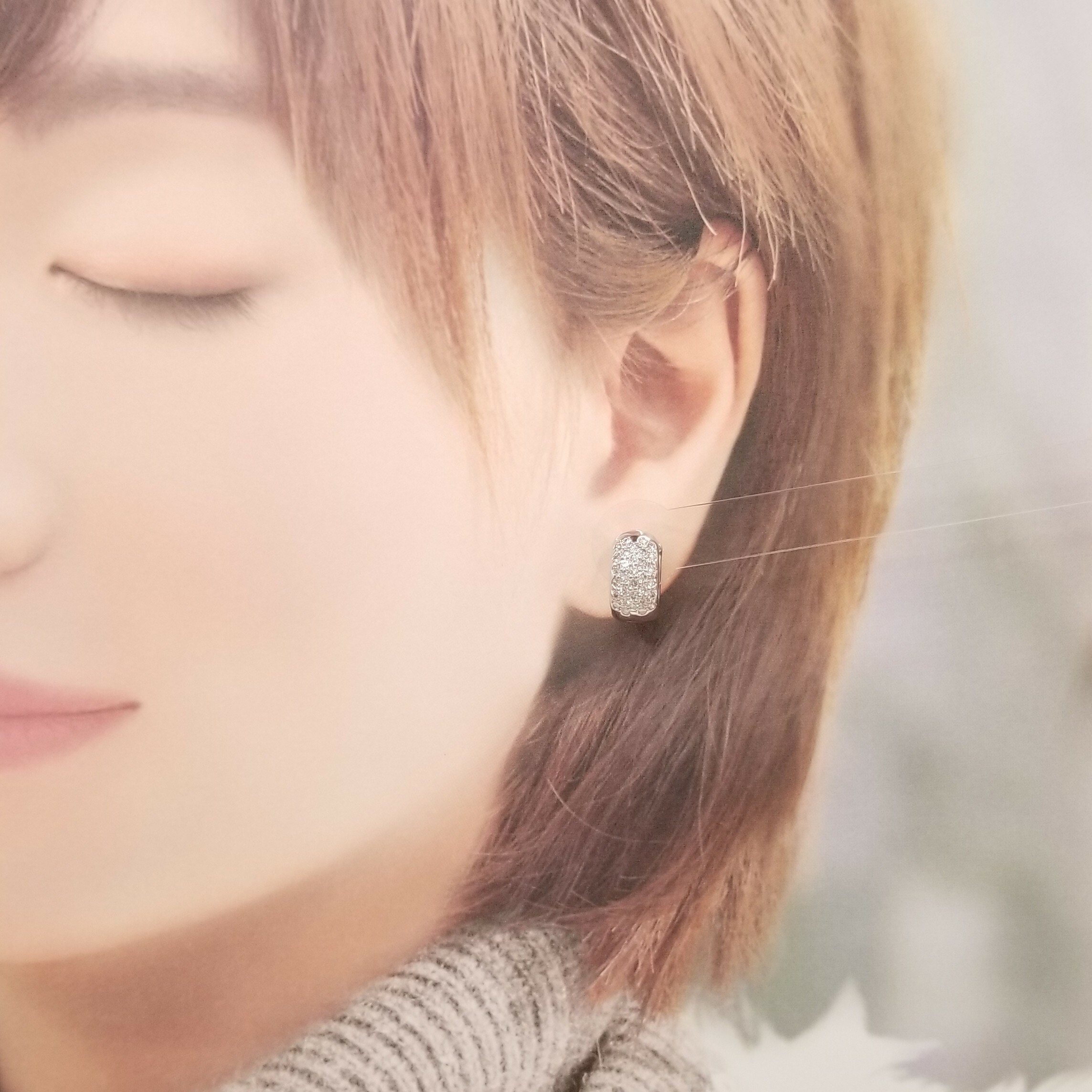 18K White Gold 0.95ct Diamond Earrings