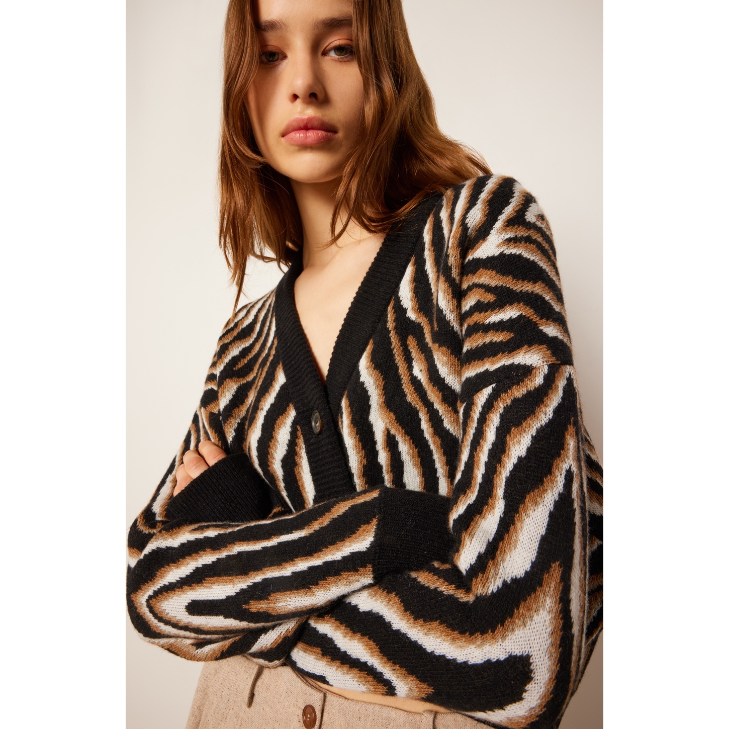 ERIKA CAVALLINI - 緹花開襟毛衣外套