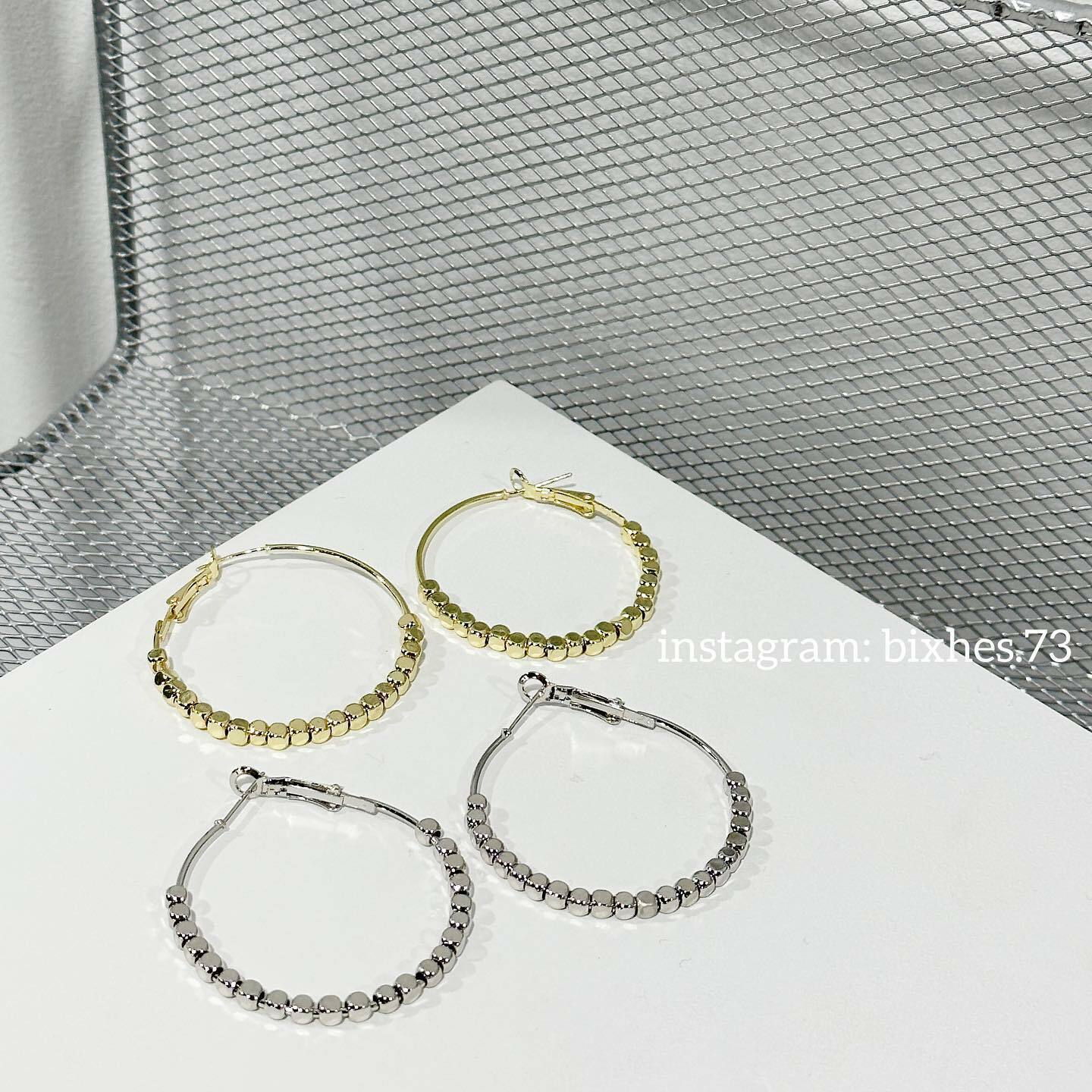 滾動小方塊耳圈(K00021)