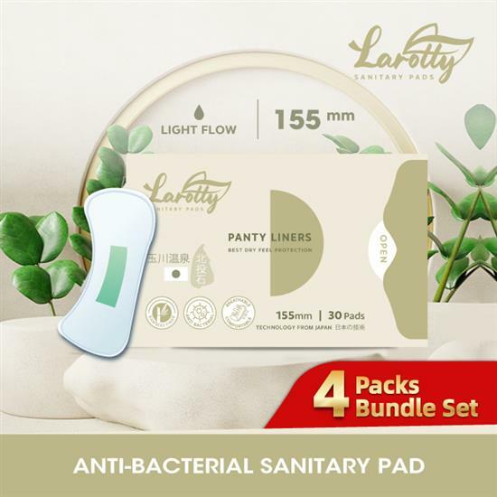Larotty AntiBacterial Panty Liners 155mm FourPack Bun