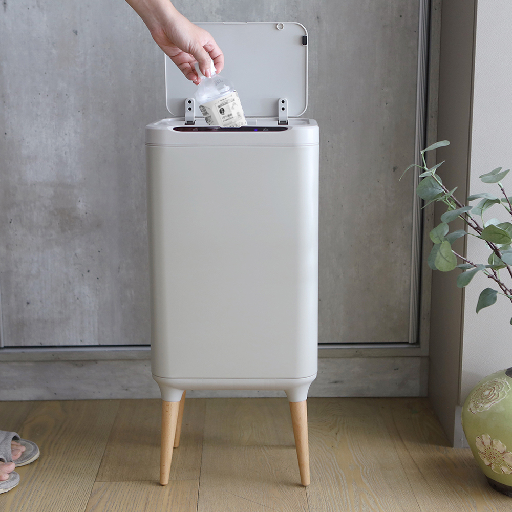 20L不鏽鋼高腳除臭感應垃圾桶 ELPH9711U