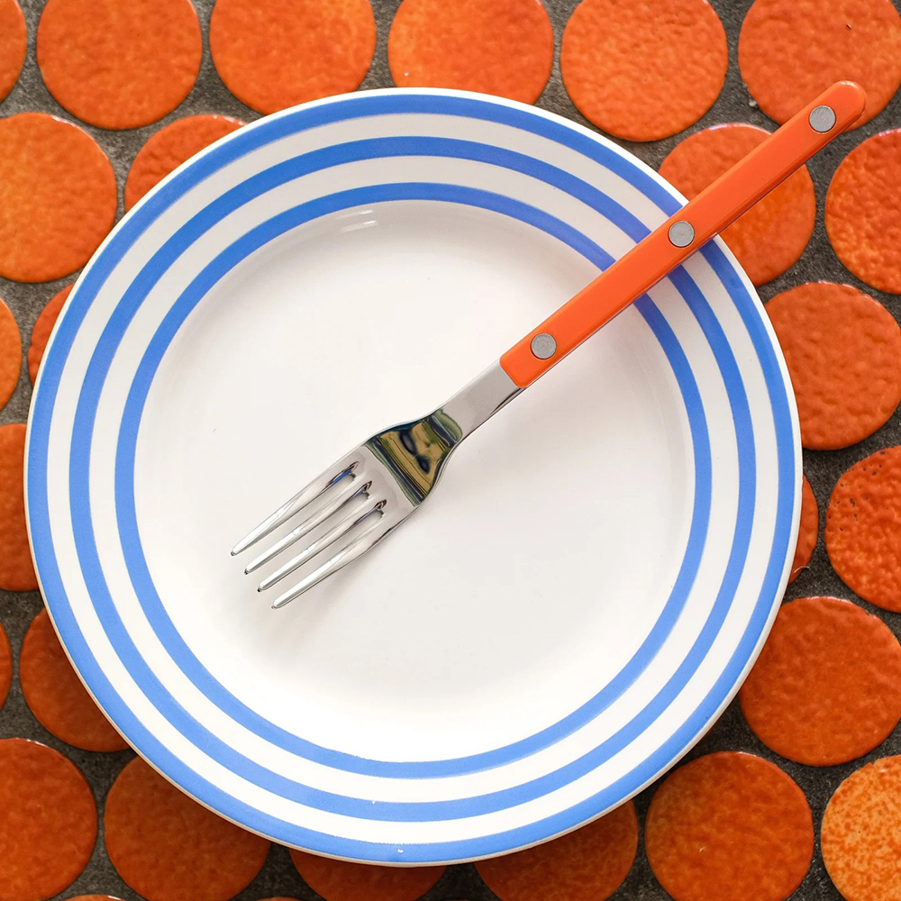 SABRE | Bistrot 復古酒館鈕扣系列 | 主餐叉子 | 亮面 | 太陽橘