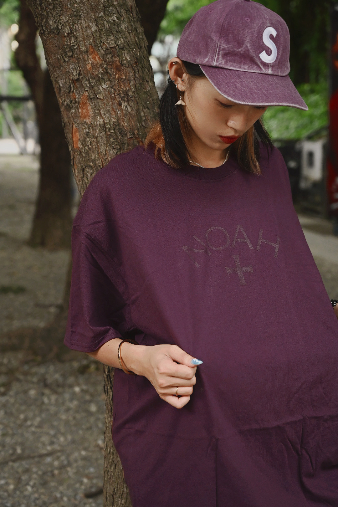 <快速出貨> NOAH 十字架LOGO TEE 紫