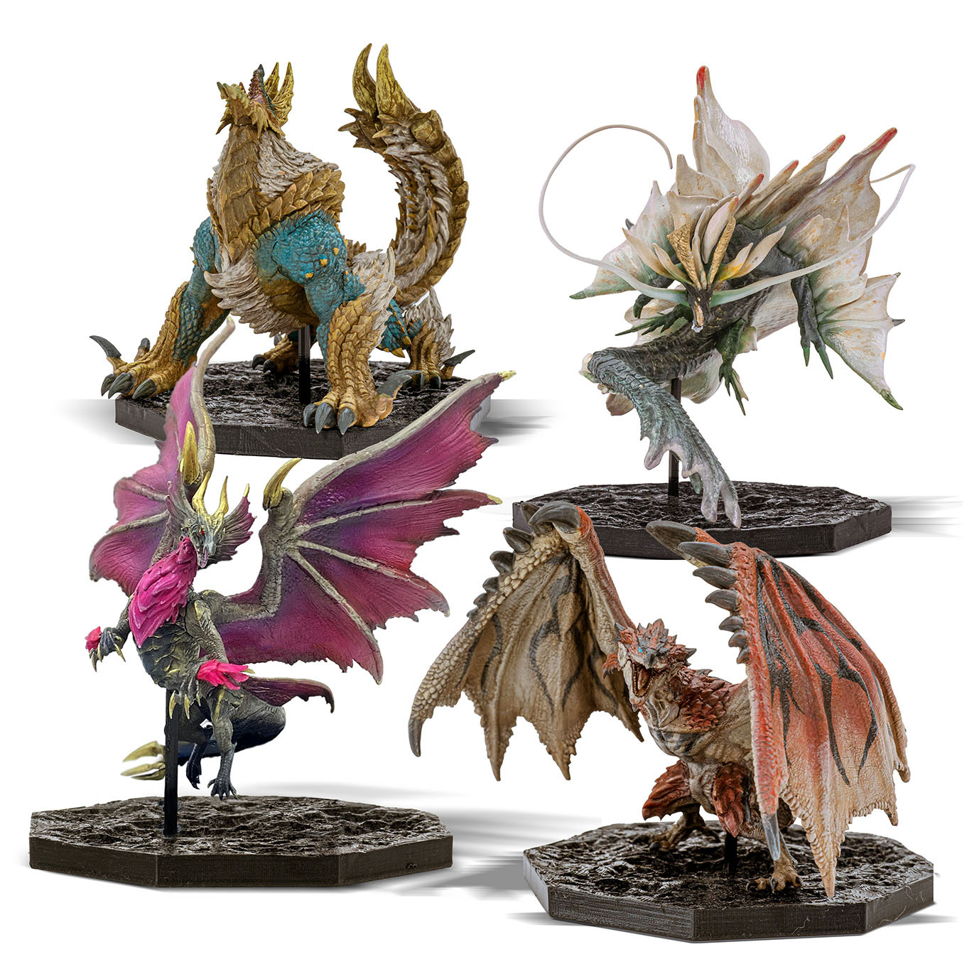Capcom Figure Builder Cube "Monster Hunter" 4 Set Box (Rathalos / Zinogre / Malzeno / Amatsu)