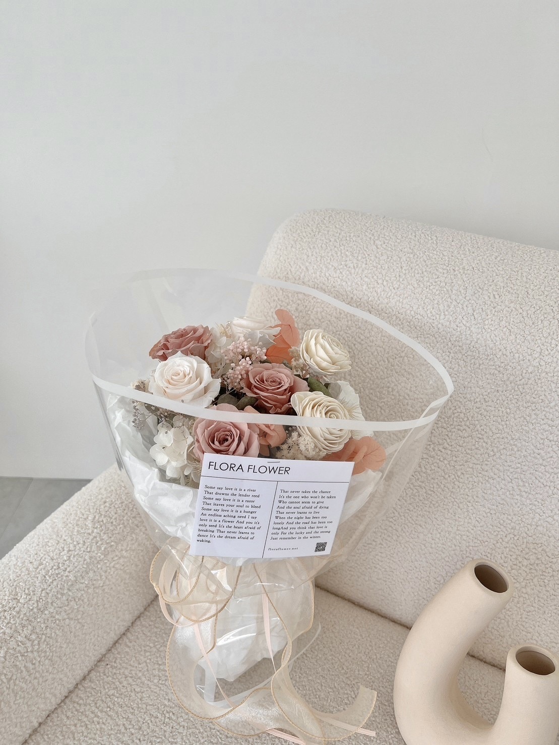 乾燥永生花束-芝士玫瑰