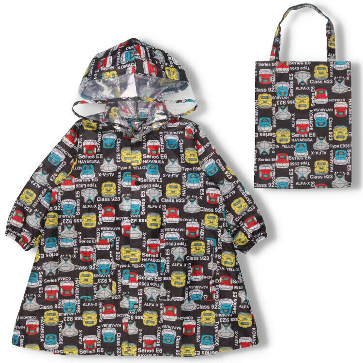 Hungry Heart JR 新幹線列車雨衣 - 黑色