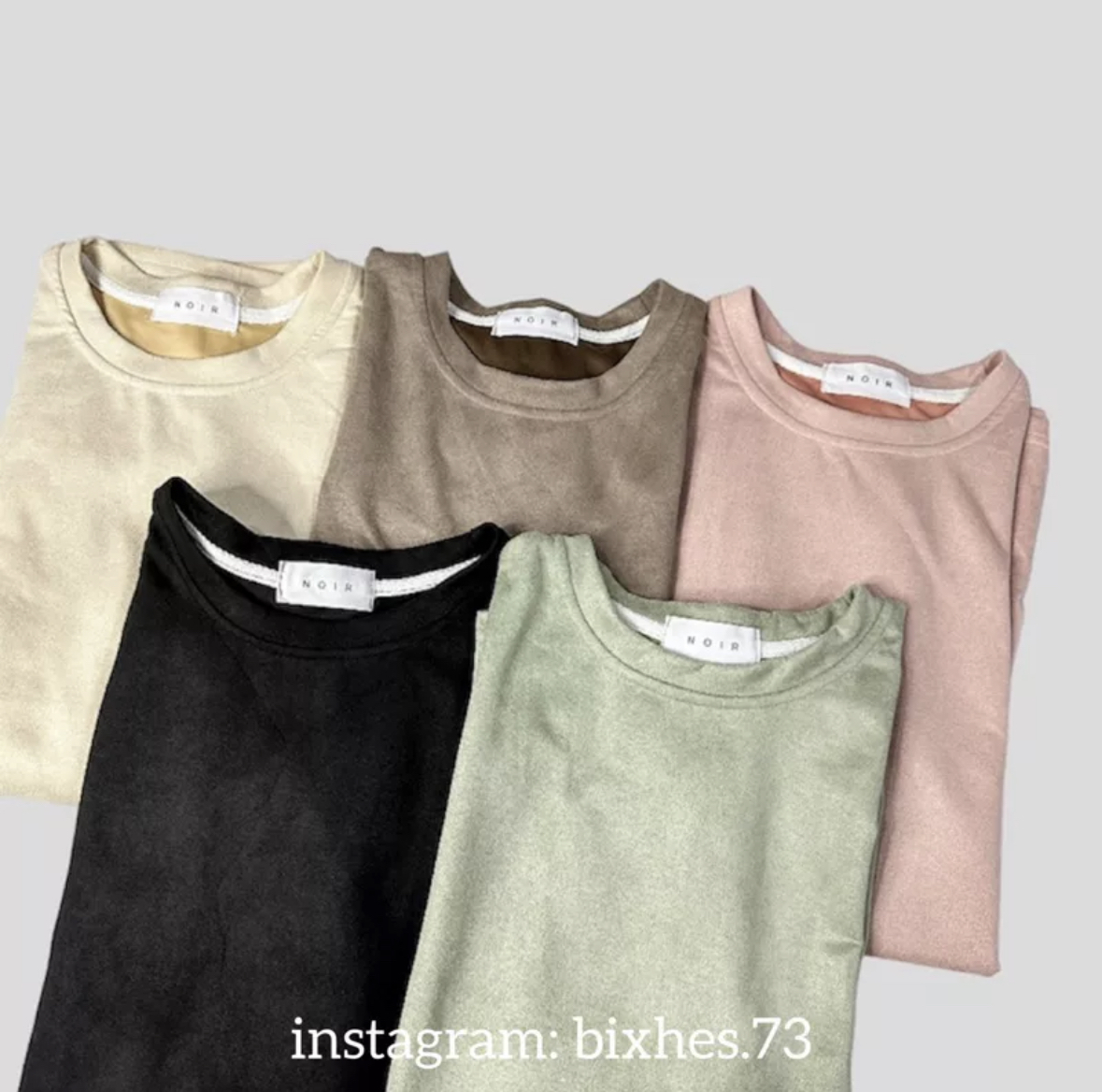 素面麂皮oversize短T(A00005)