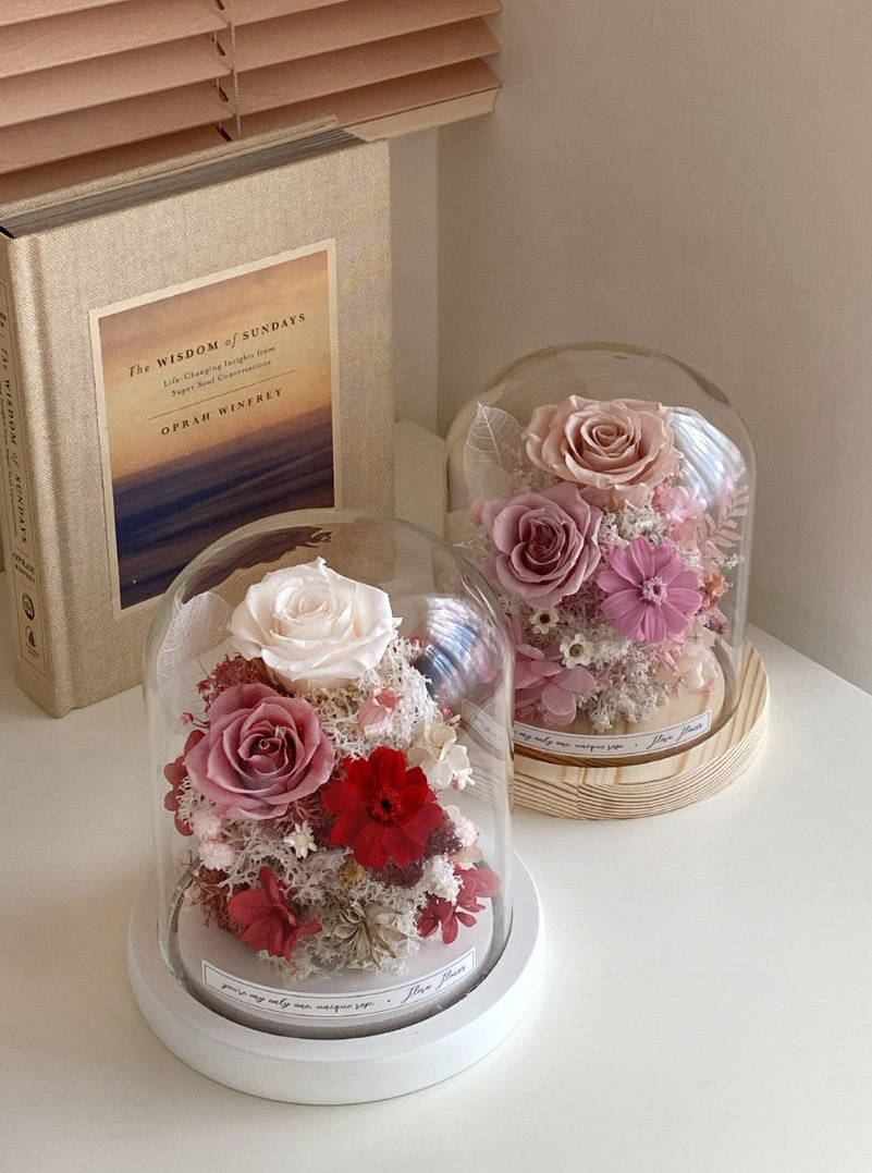 永生花夜燈 - 覆盆子冰茶