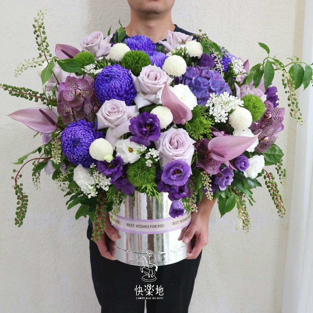 紫為你美麗 I 鮮花禮盒 flowers in box AB230800