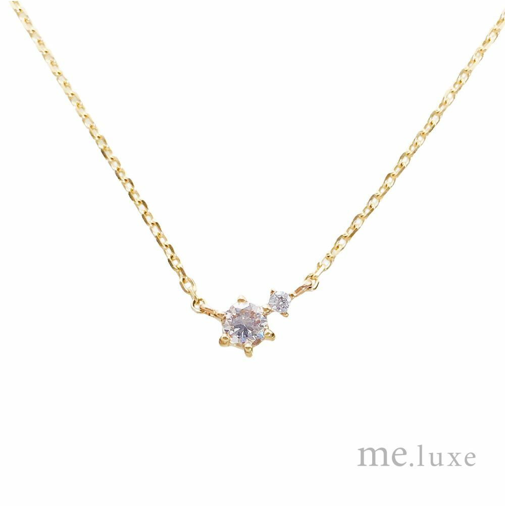 【me.luxe】K10鑽石10分靠近項鍊