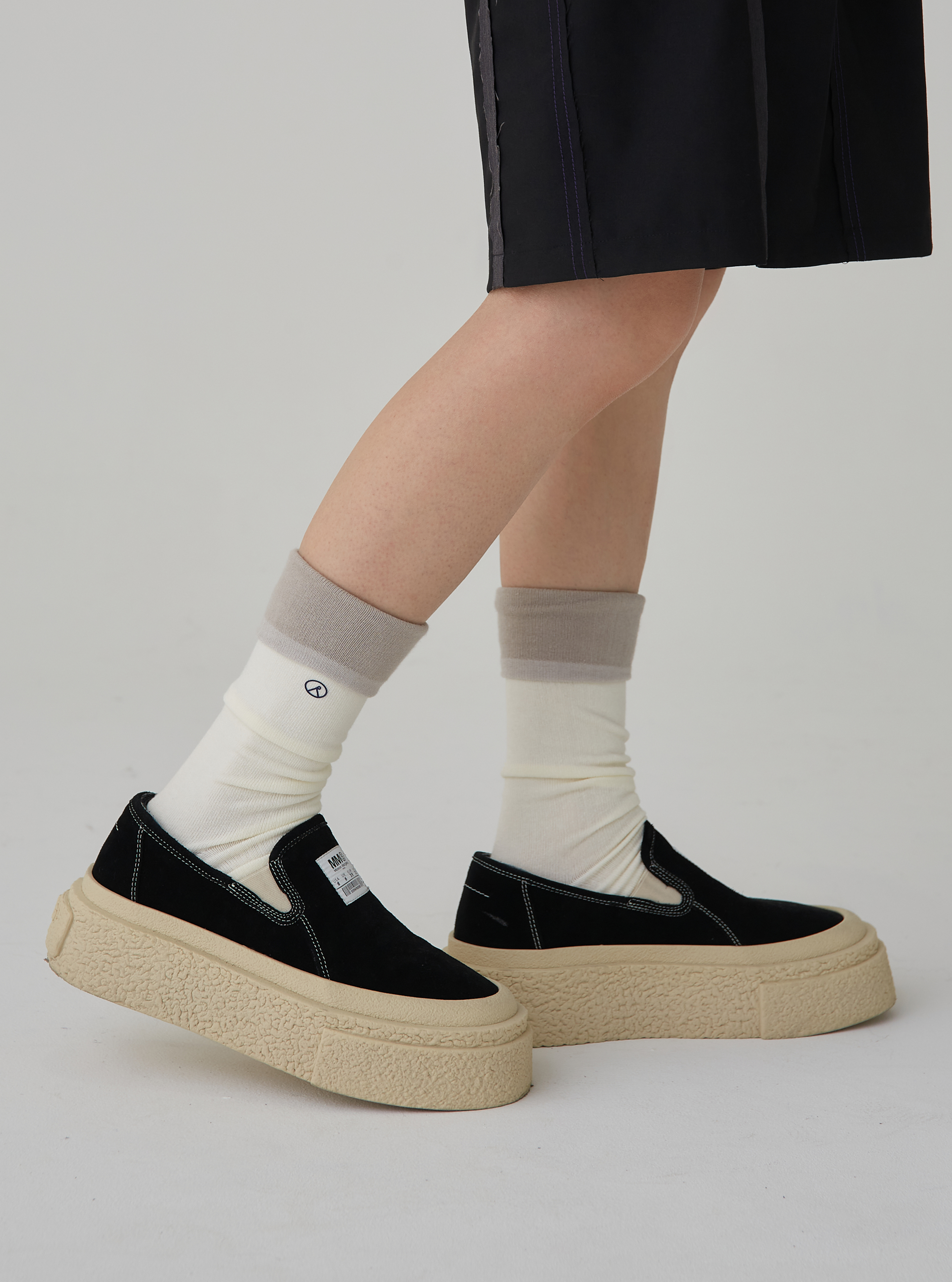 Logo-Print Crew Socks | Sesame latte