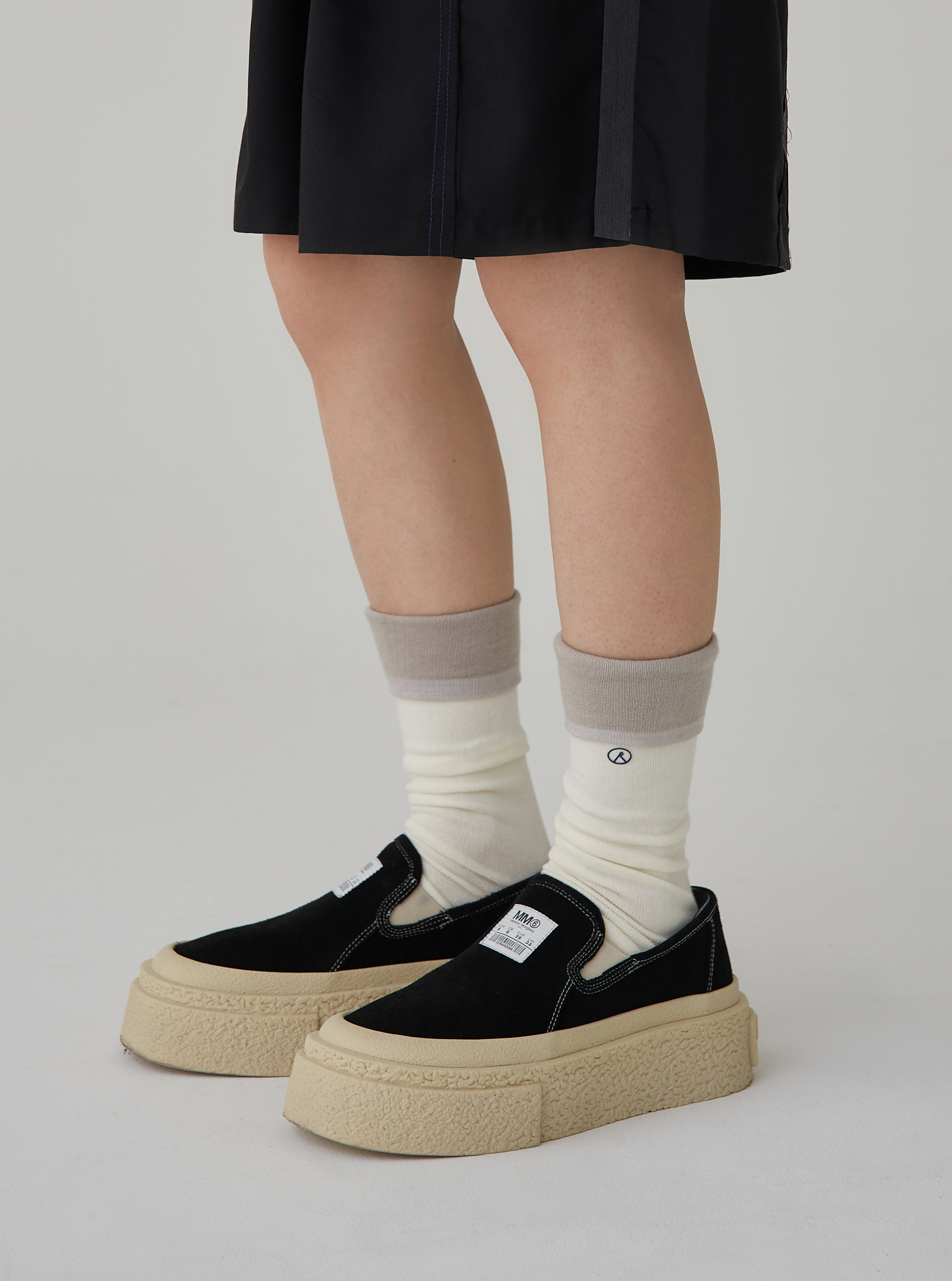 Logo-Print Crew Socks | Sesame latte