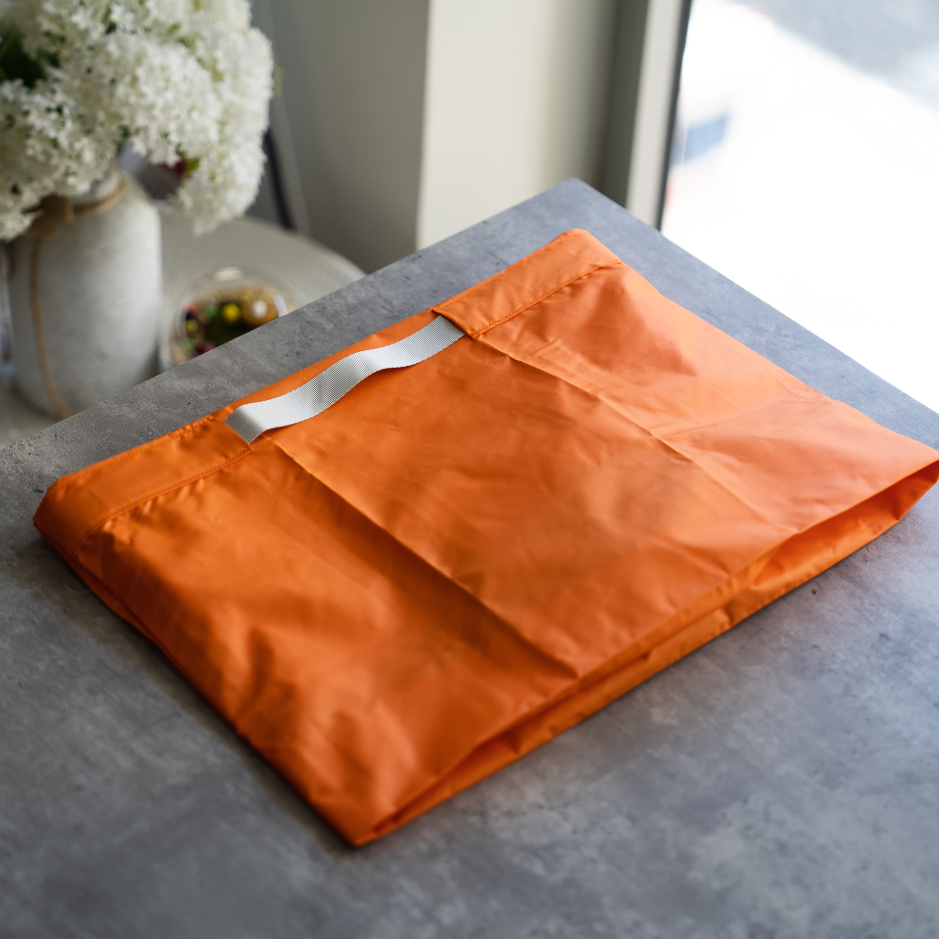 吾家手作兩用袋 - 橙色 (灰帶)