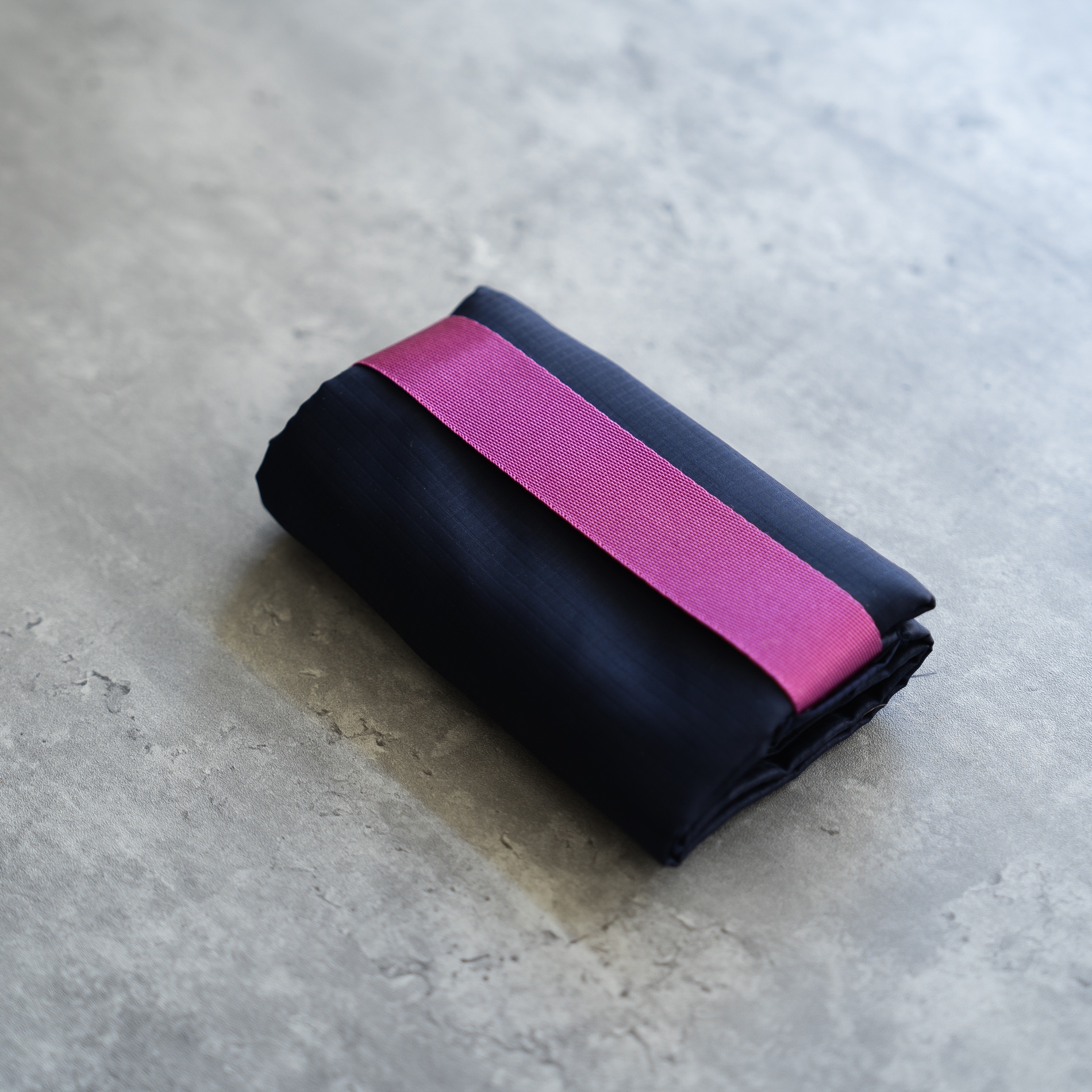 吾家手作兩用袋 - 深紫藍（桃紅帶）