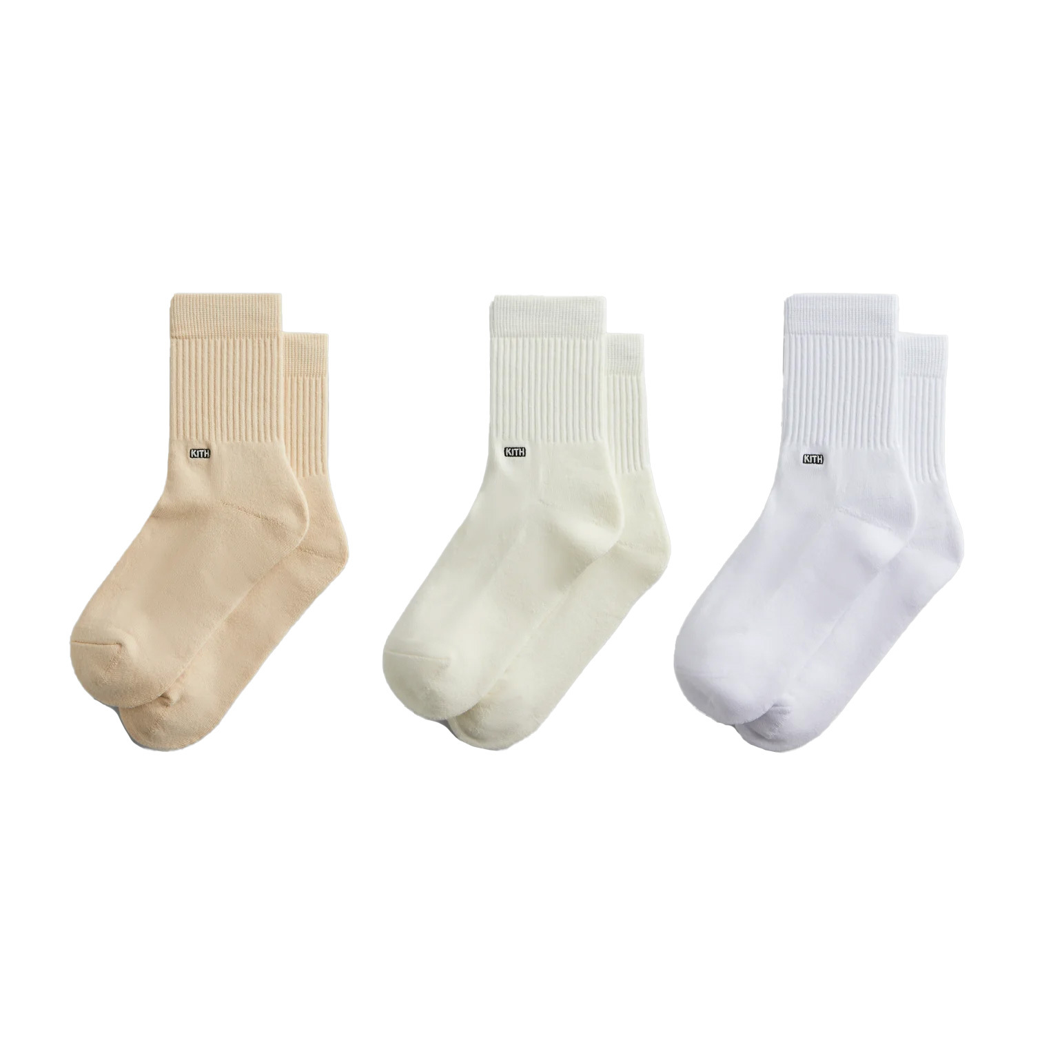 2025SS Kith Classic Half Crew 3-Pack Socks 基本款 三色一包 BOX LOGO 襪子 長襪 現貨