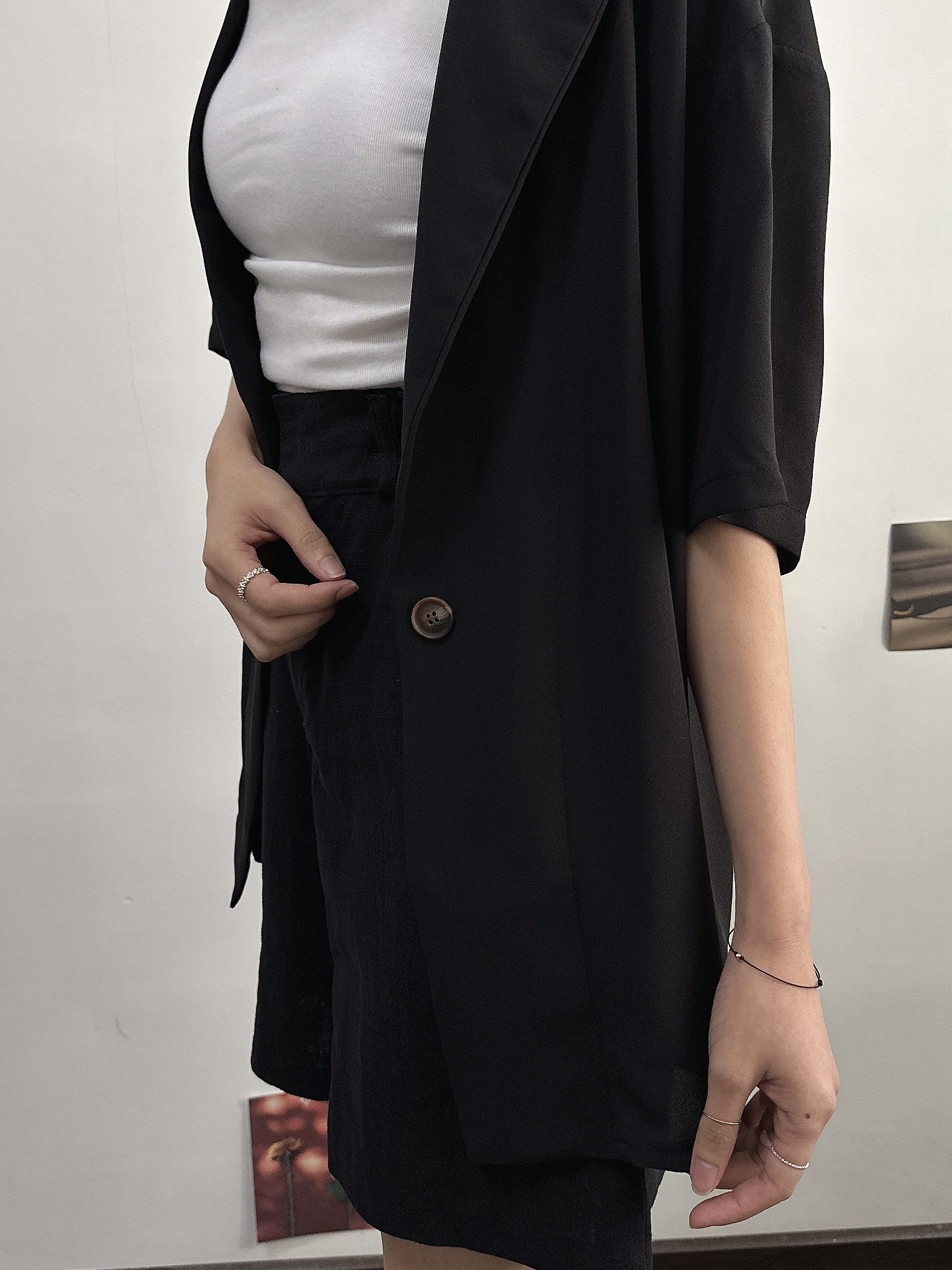 時髦派！雪仿西裝外套 2色 ❲現貨❳