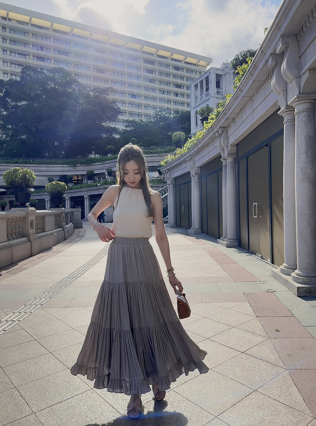 *BJ2 ONLY* CACAO SILKIE RUFFLE FULL SKIRT 2023