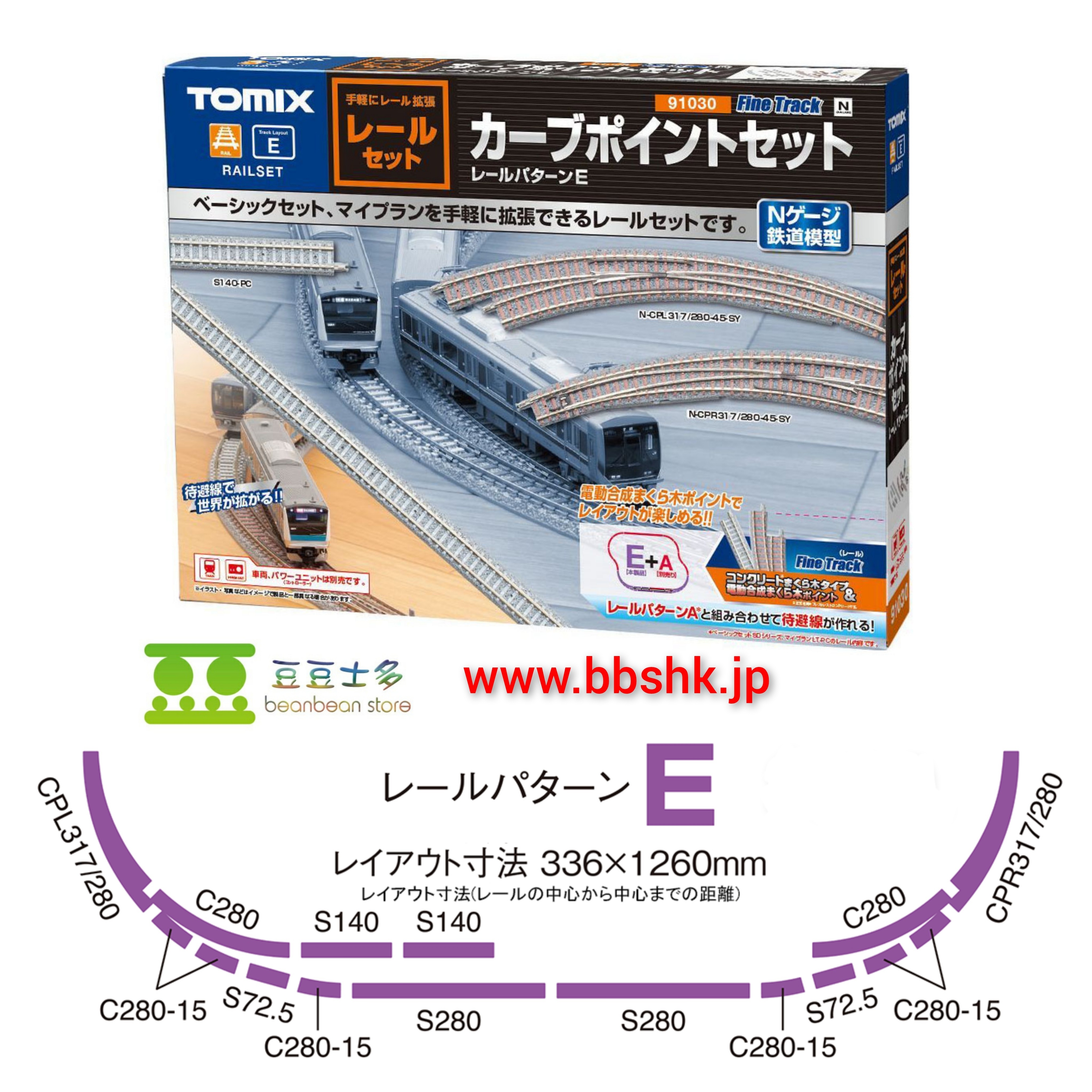 TOMIX 91030 <電動波口> 套裝E