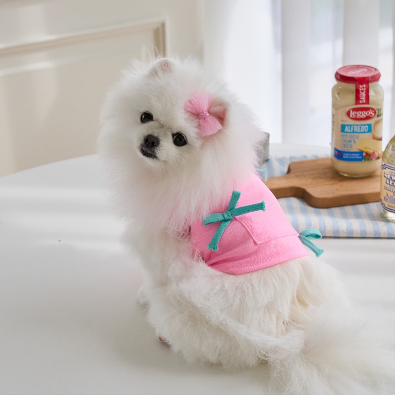 YOSAE 冰口袋蝴蝶結無袖上衣