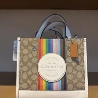 [S] COACH CJ576 RBW SIG DMPSY TOT 22,SV/KHAKI MULTI, 195031932670 (SCO386)