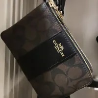 [S] COACH 58035 SIG PVC LTH CRN ZIP,IM/BROWN/BLACK, 889532687480 (SCO290)