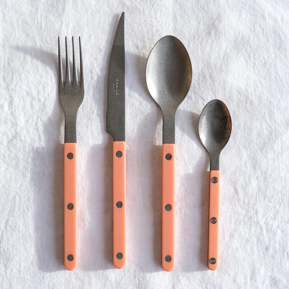 SABRE | Bistrot 復古酒館鈕扣系列 | 主餐湯匙 | 霧面 | 裸膚粉