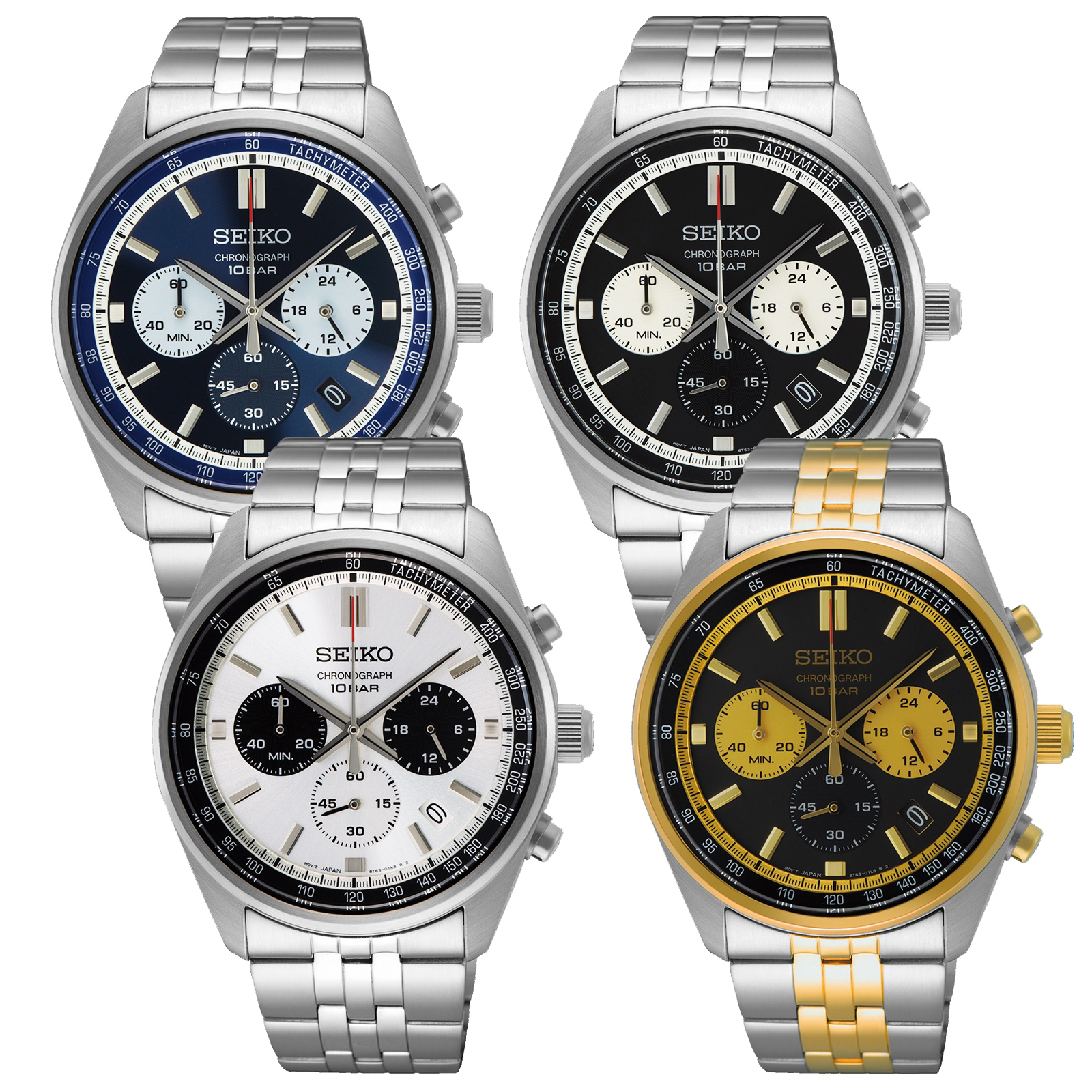 SEIKO 精工CS系列熊貓計時錶41.5mm-四款可選（SSB425P1／8T63-00W0S）