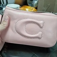 [S] COACH CJ527 PLCD QLTD C NLT 19,SV/LIGHT PINK, 195031949937 (SCO393)