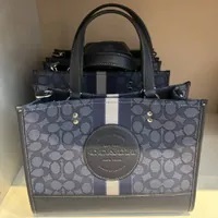 [S] COACH C8448 SIGNATURE JAQUARD STRP DMSY CRA,SV/DENIM/MIDNIGHT NAVY MULTI, 195031871986 (SCO395)