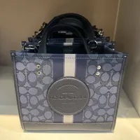 [S] COACH C8417 SIGNATURE JAQUARD DMPSY TOT 22,SV/DENIM/MIDNIGHT NAVY MULTI, 195031872136 (SCO396)