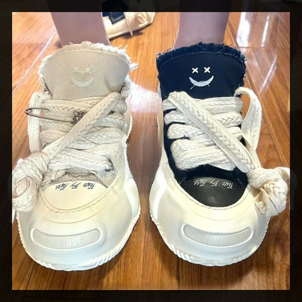 🌐獨家販售xVESSEL吳建豪 SMILENCE 隱藏款開口笑厚底 休閒帆布鞋❗️建議大半號❗️