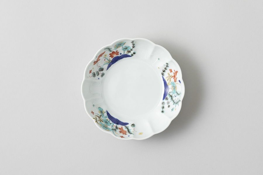 BARBAR - 彩繪菊形鉢 中／六角恐龍